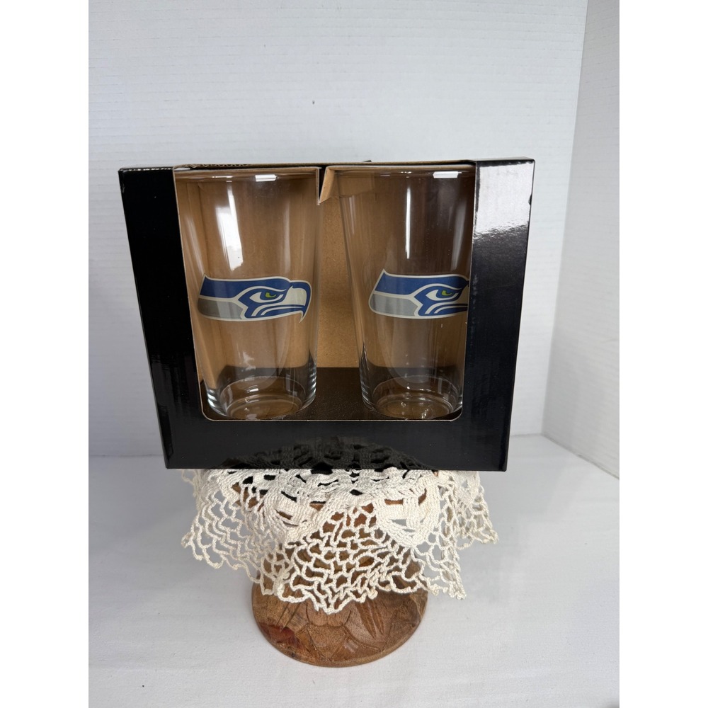 Seattle Seahawks NFL 2-Pack Pint Glass Set The Memory Company New